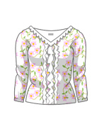 Flower Frill Blouse